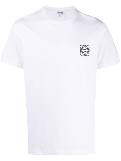 Loewe Anagram Embroidered Logo T-Shirt in White