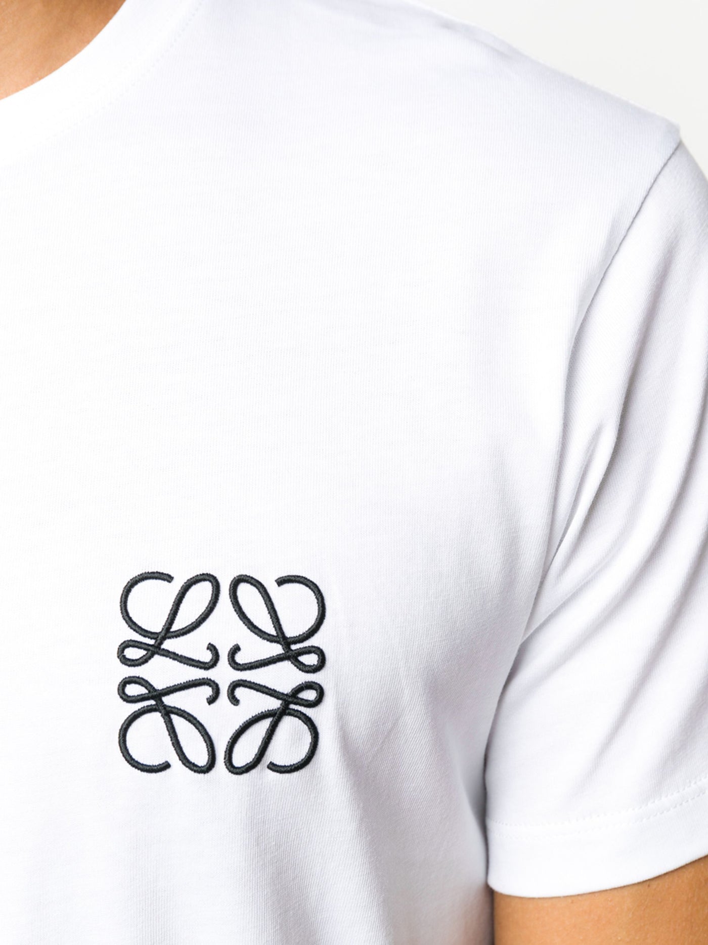 Loewe Anagram Embroidered Logo T-Shirt in White