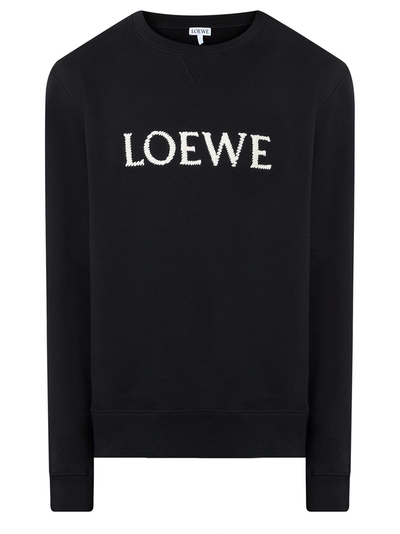 Loewe Logo Embroidered Sweatshirt in Black