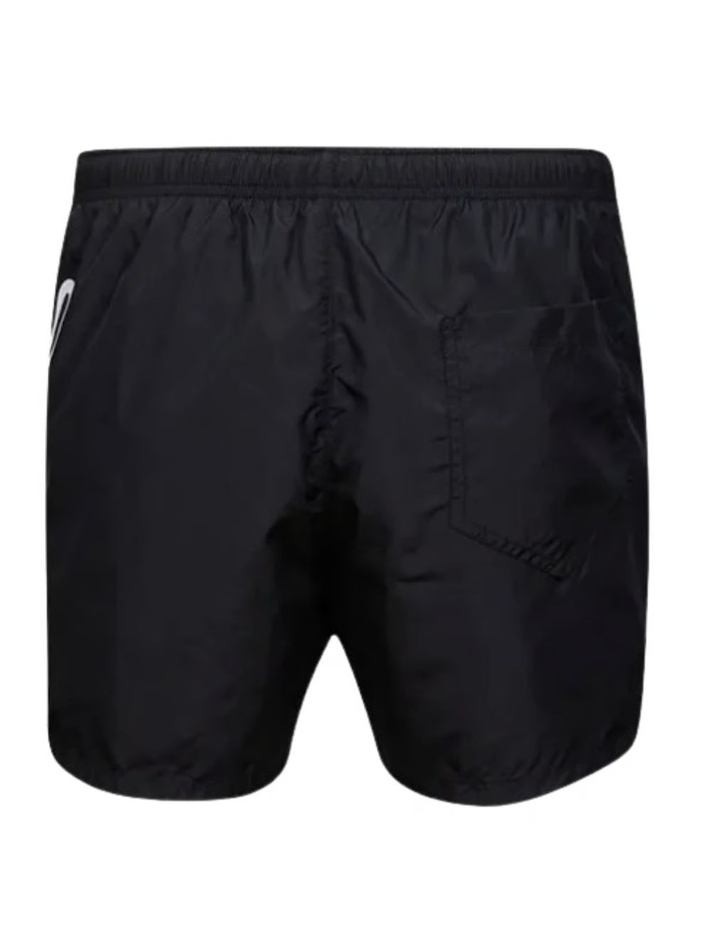 Moschino Large Circular Milano Logo Black Swim Shorts