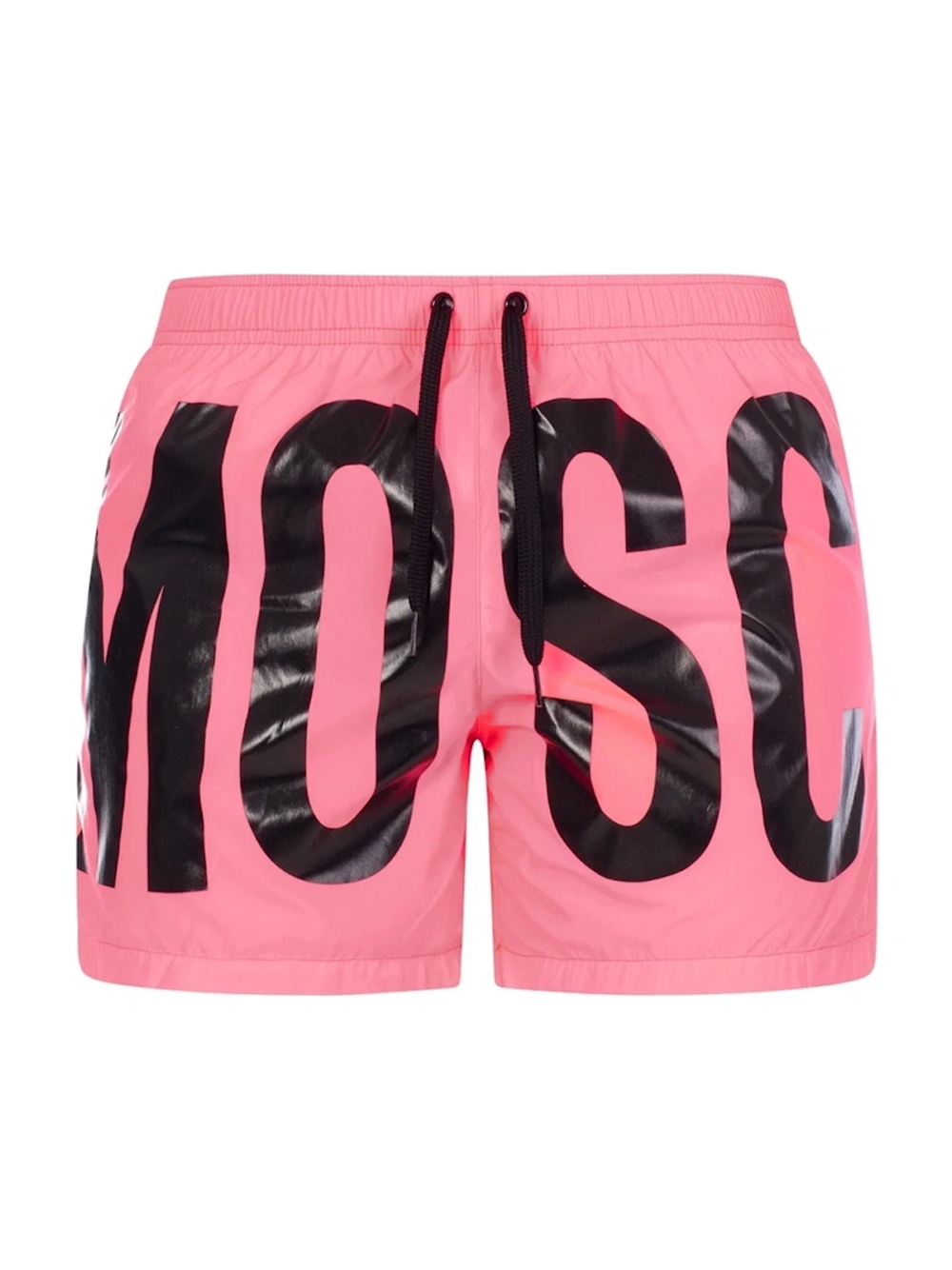 Moschino Print Logo Bright Pink Swim Shorts