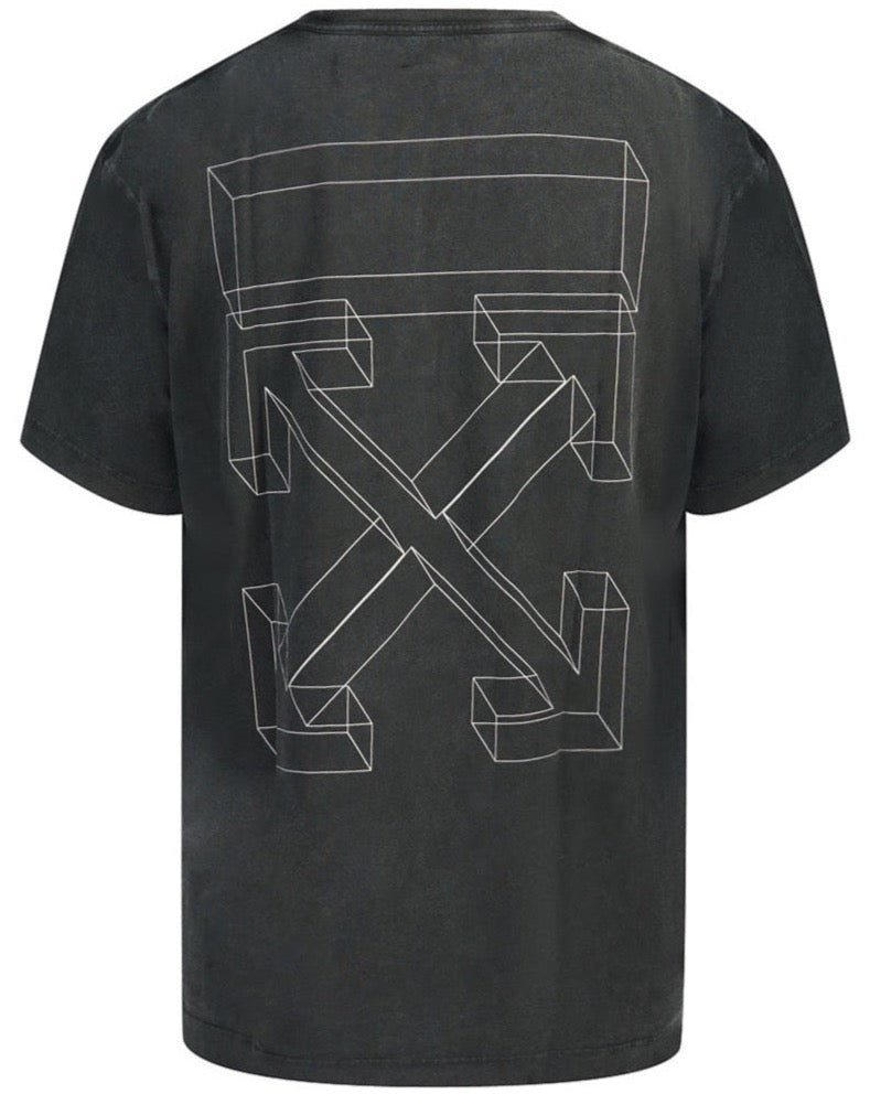Off-White 3D Stencil Oversized T-Shirt in Black