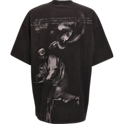 Off-White – Übergroßes schwarzes T-Shirt mit „St Matthew“-Aufdruck