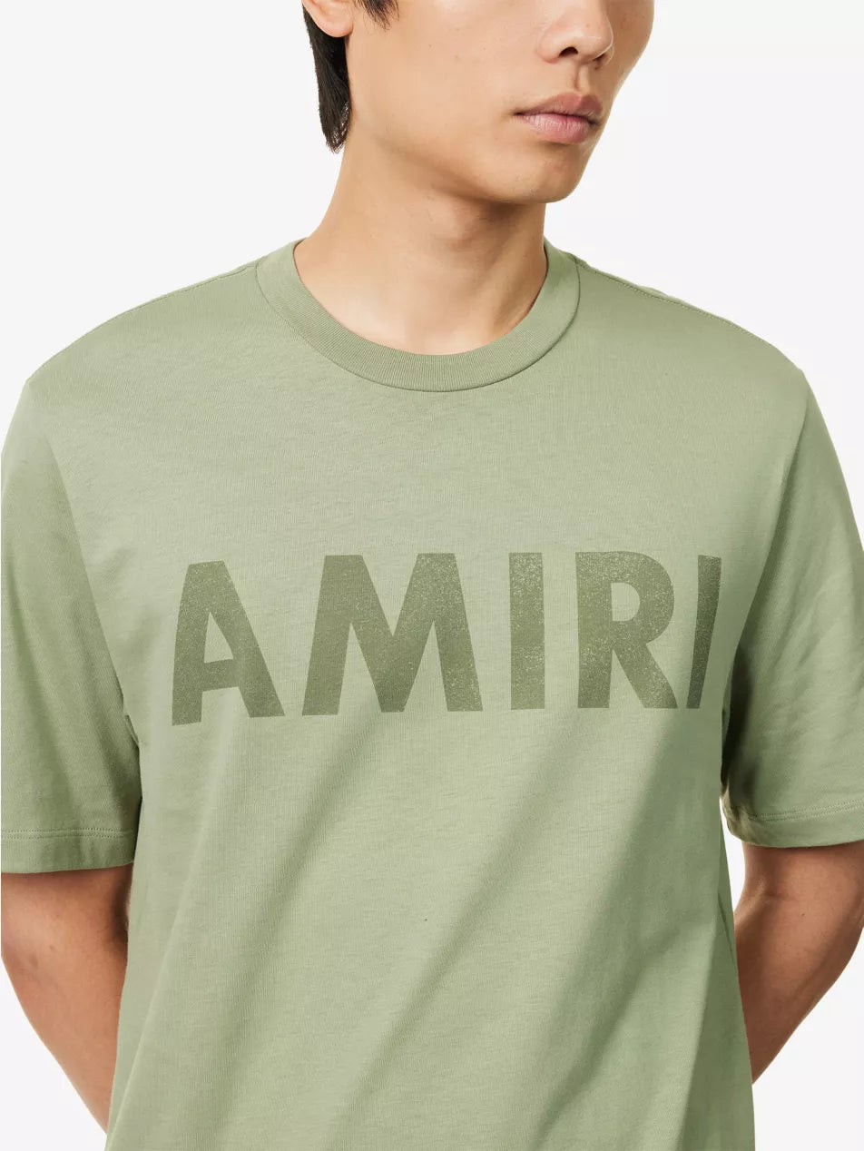 Amiri Logo Printed T-Shirt in Green – TheDesignerBox