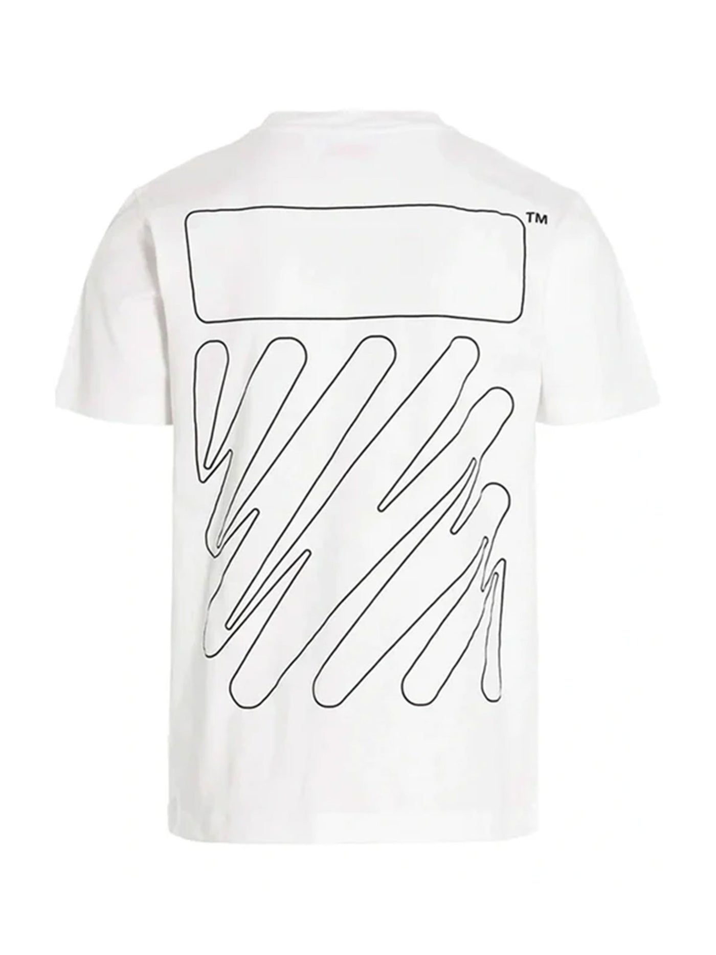 Off-White Wave Diagonal Printed Cotton T-Shirt in White