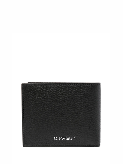 Off-White 3D Diag Bifold Leather Wallet in Black