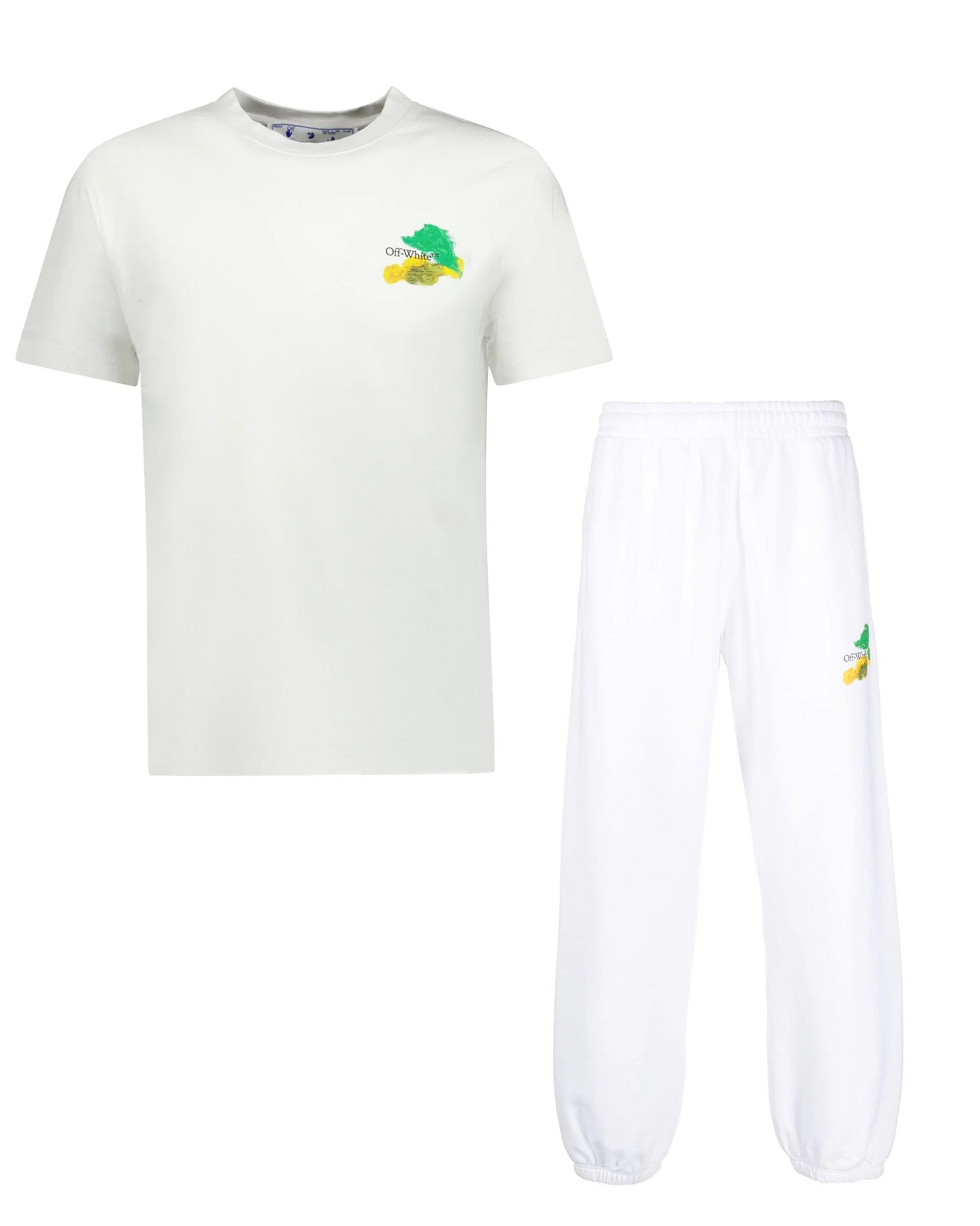 Off-White Brush Arrows Slim fit T-Shirt & Joggers Set in White