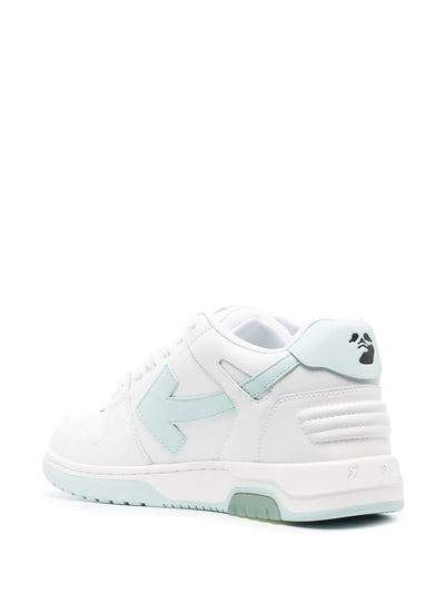 Off-White Out of Office Leather Trainers in White/Mint