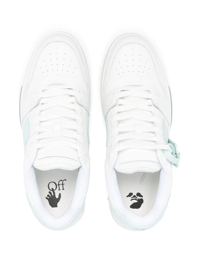 Off-White Out of Office Leather Trainers in White/Mint