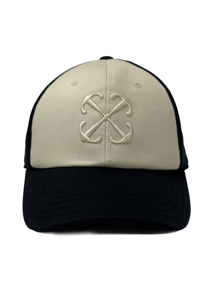 Off-White Embroidered Logo Baseball Cap in Black