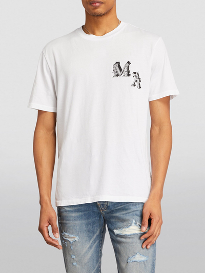 Amiri Angel Print T-Shirt in White