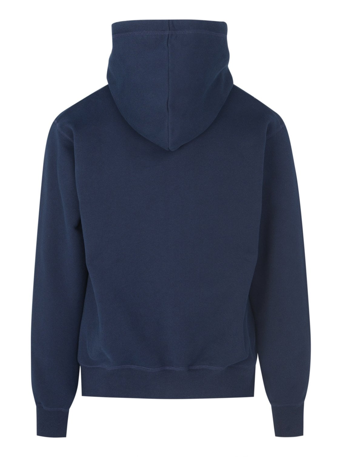 Dsquared2 Red Maple Leaf Printed Navy Hoodie
