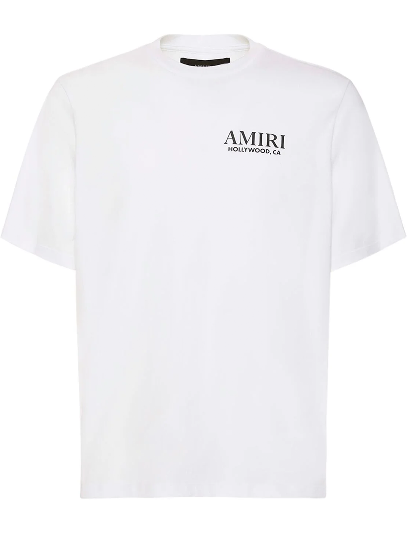 Amiri Hollywood Bones Stacked Logo T-Shirt in White