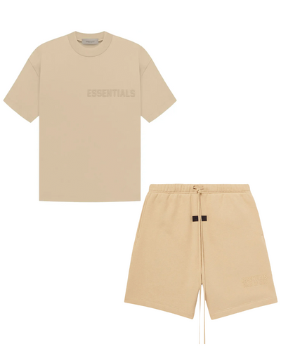 Fear of God Essential T-Shirt & Short Set (SS23) in Sand