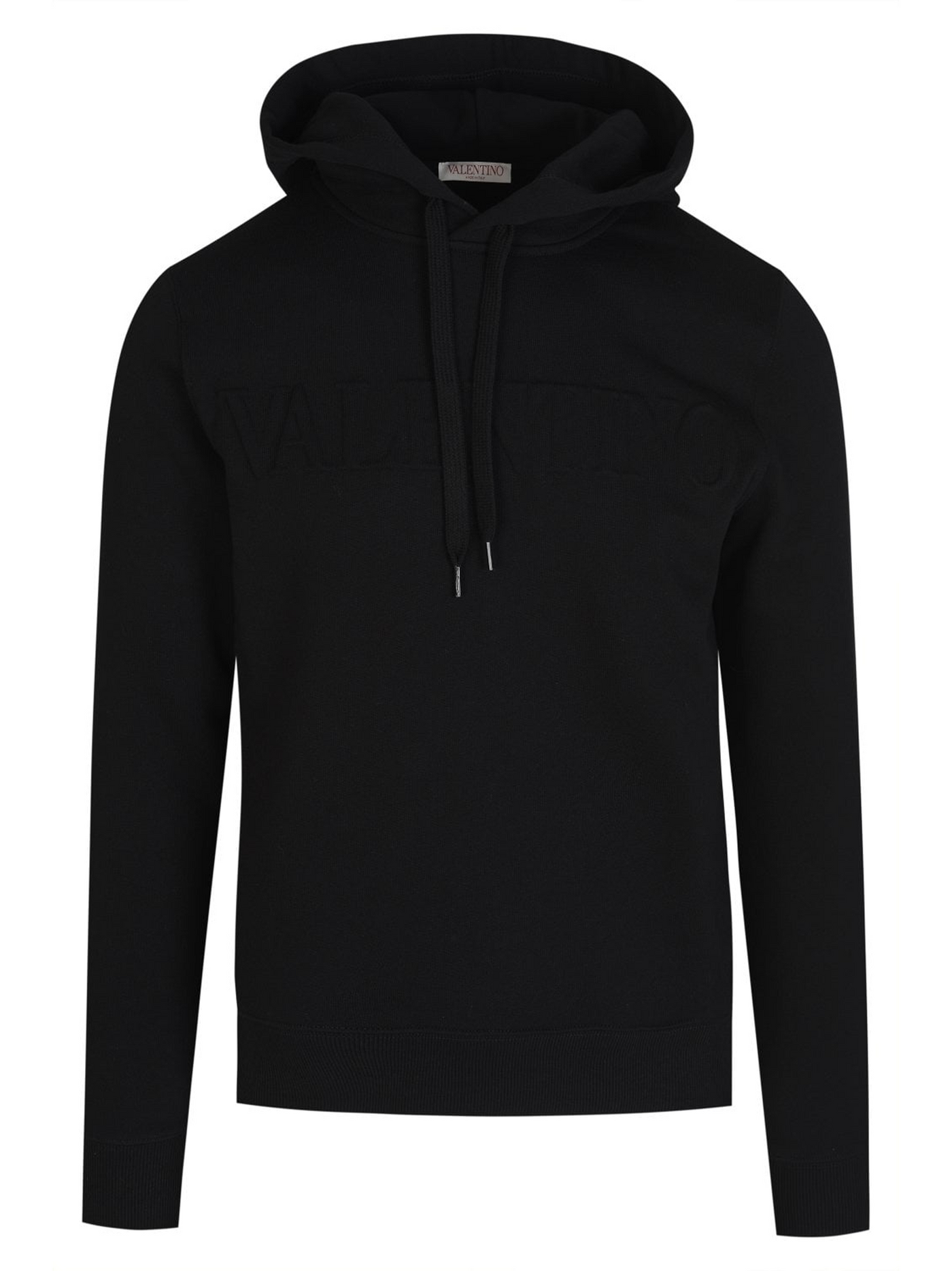 Valentino Embossed Logo Hoodie in Black