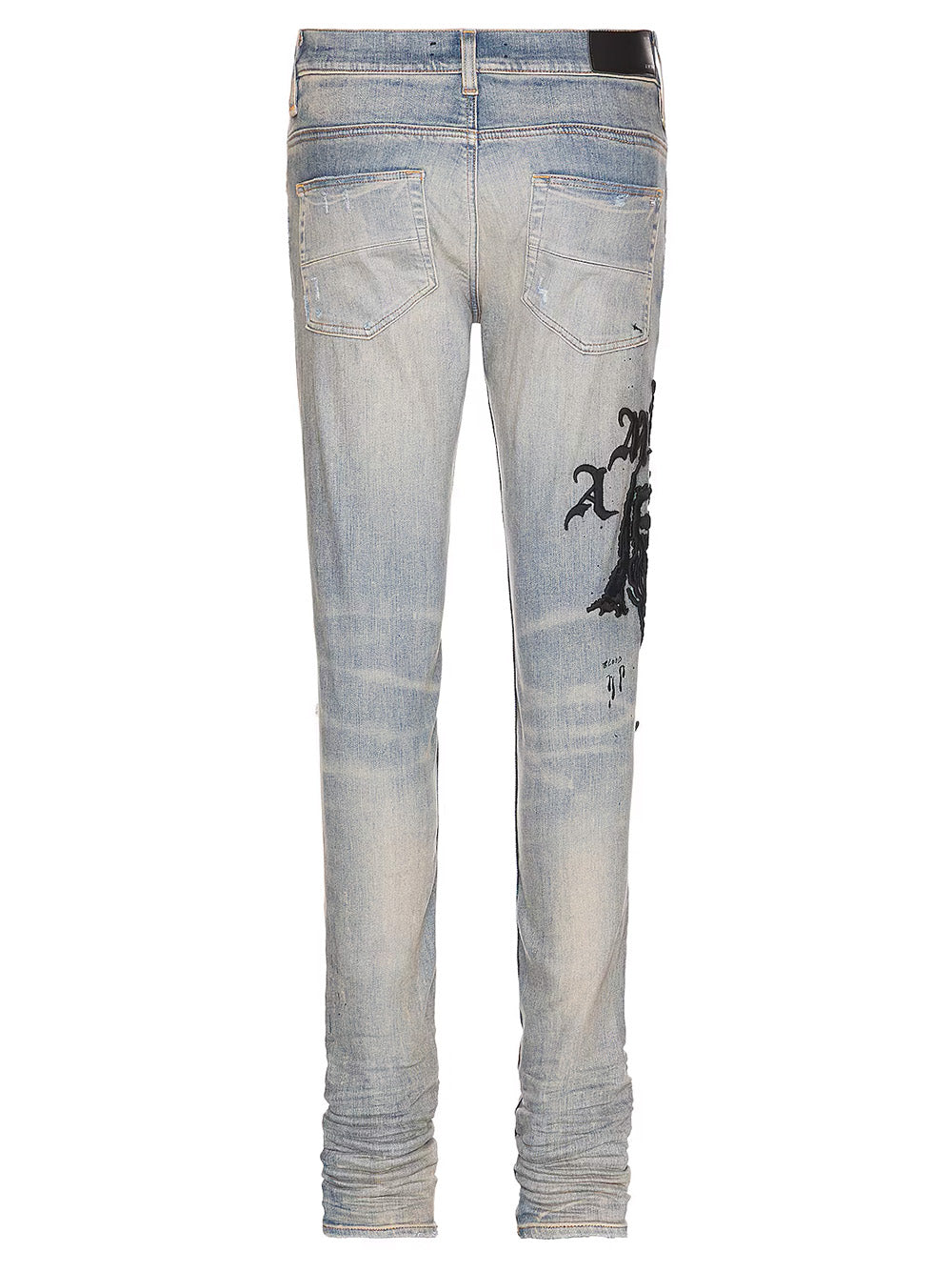 Amiri Wes Lang Reaper Logo Clay Indigo Jeans in Blue