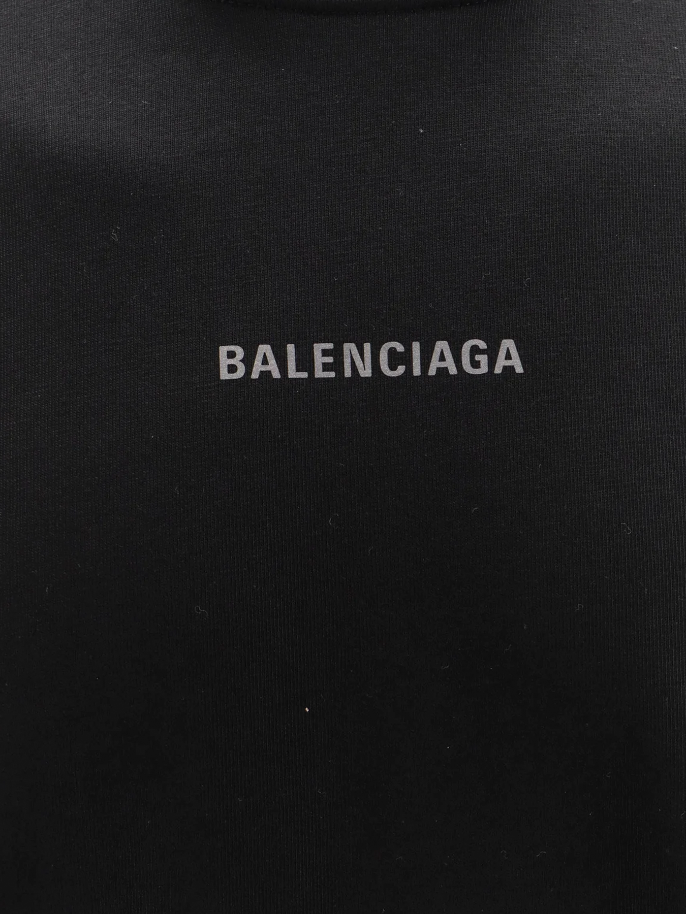 Balenciaga Reflective Logo Printed T-Shirt in Black