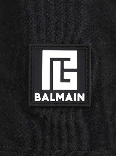 Übergroßes T-Shirt mit Balmain-Logoaufdruck auf der Rückseite in Schwarz