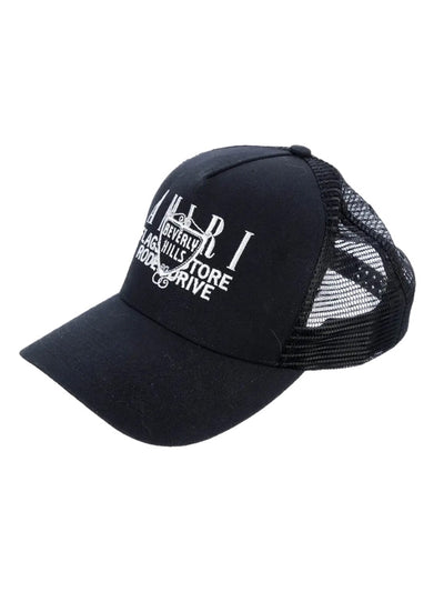 Amiri Beverly Hills Embroidered Cap in Black