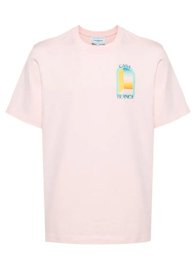 Casablanca L'Arche De Jour Printed Pink T-Shirt