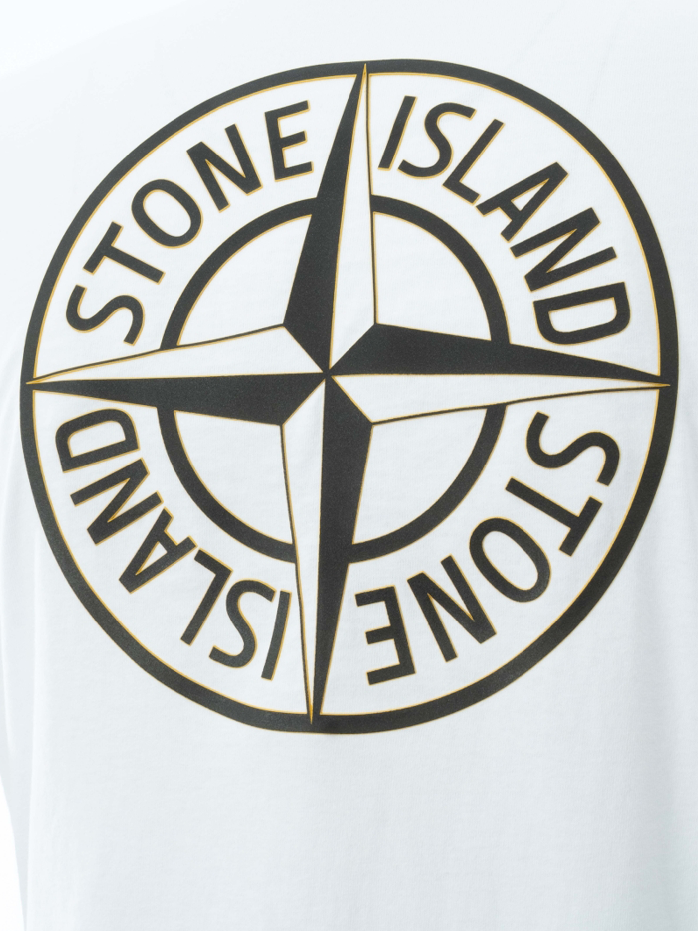 Stone Island „Institutional“ T-Shirt mit „Four Compass“-Aufdruck in Weiß