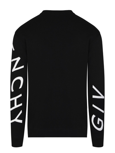 Givenchy – Refracted – Schwarzes Sweatshirt mit aufgesticktem Logo