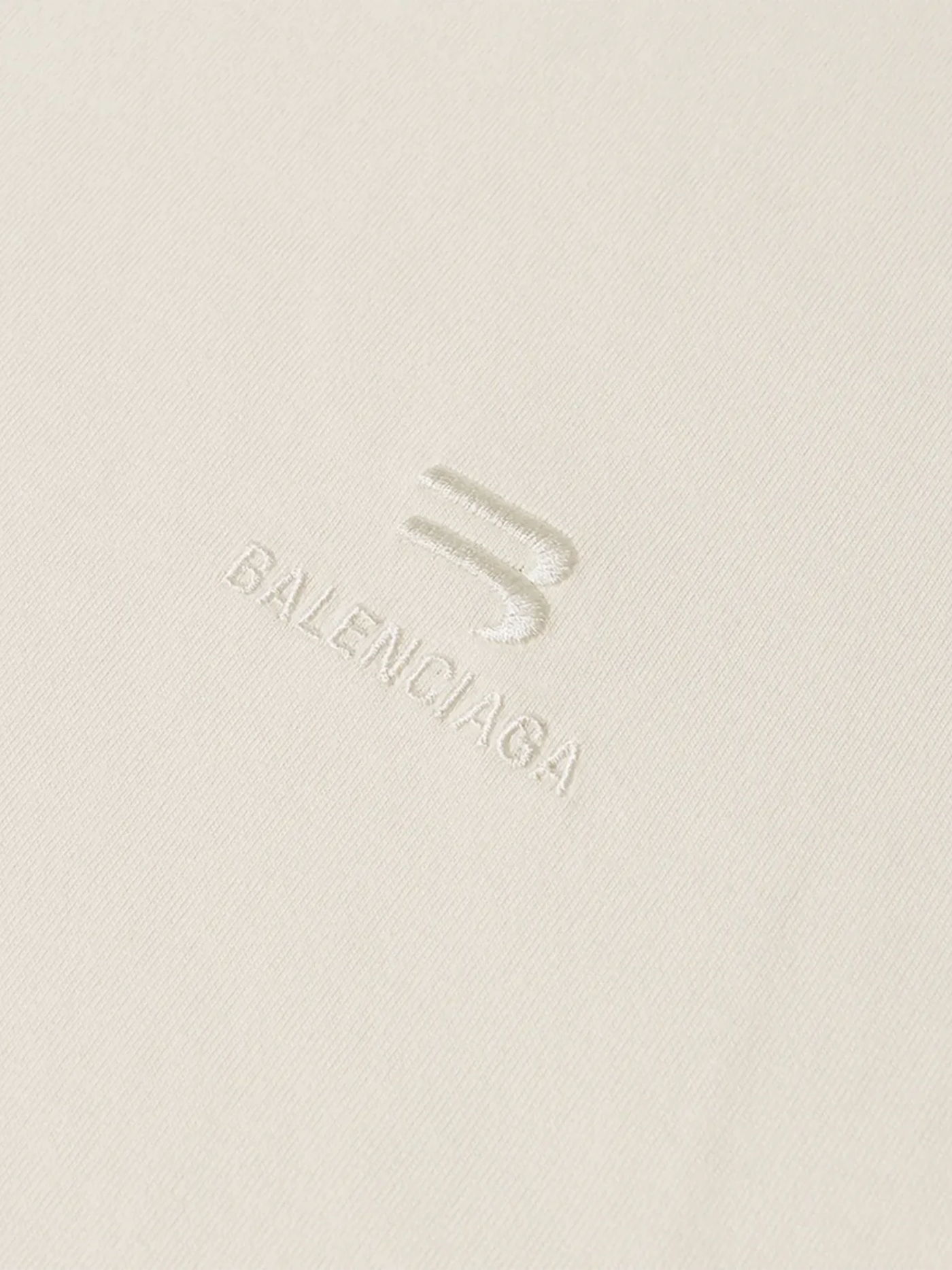 Balenciaga Embroidered Logo Boxy Fit T-Shirt in Chalky White