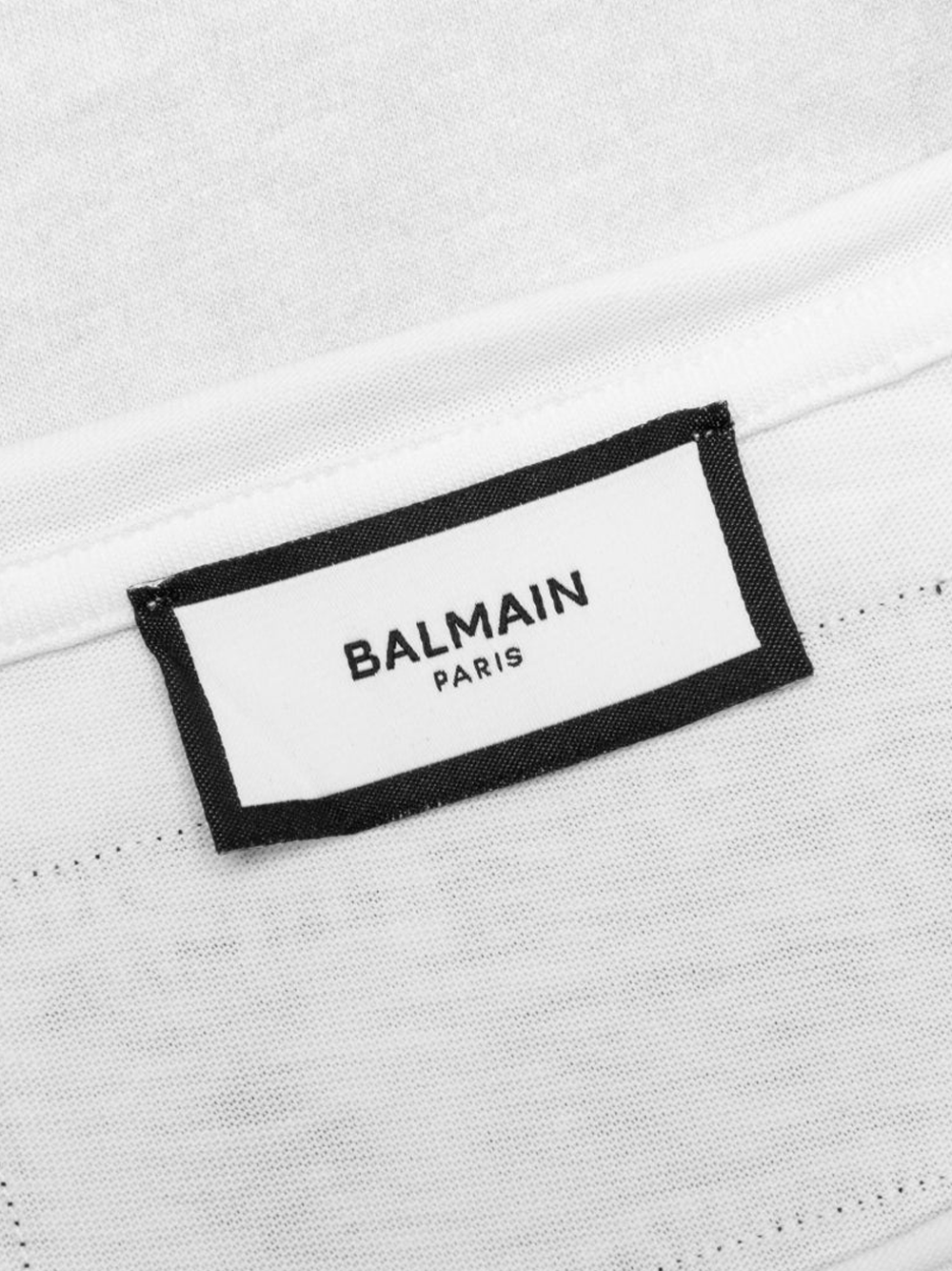Balmain Sketch Drawing Logo White T-Shirt