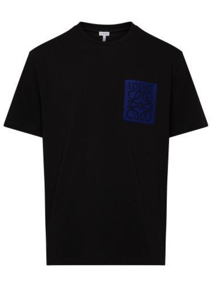 Loewe Blue Anagram Fake Pocket T-Shirt in Black – TheDesignerBox