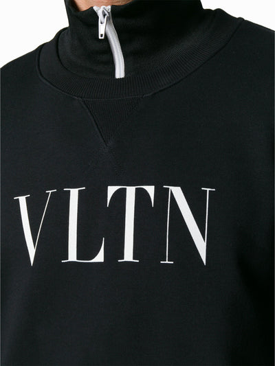 Valentino – Schwarzes Sweatshirt mit VLTN-Logo-Aufdruck