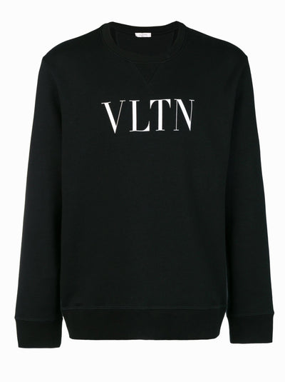 Valentino VLTN Logo Printed Sweatshirt in Black