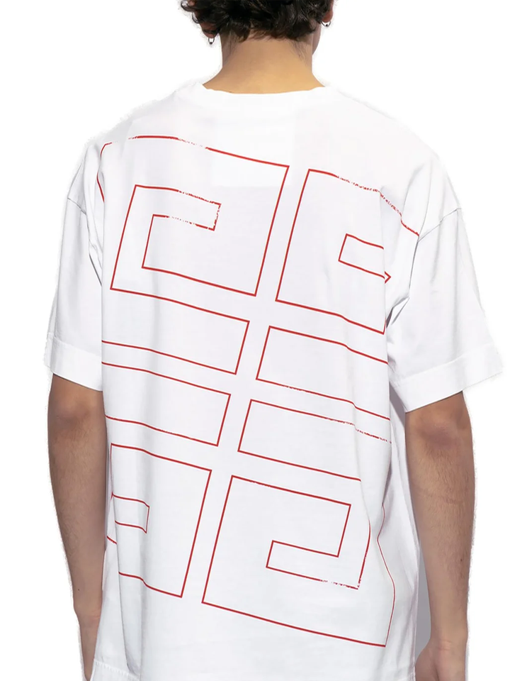 Givenchy 4-Star Printed Logo T-Shirt in White – TheDesignerBox