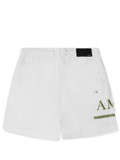 Amiri – Weiße Badeshorts mit Logo-Print