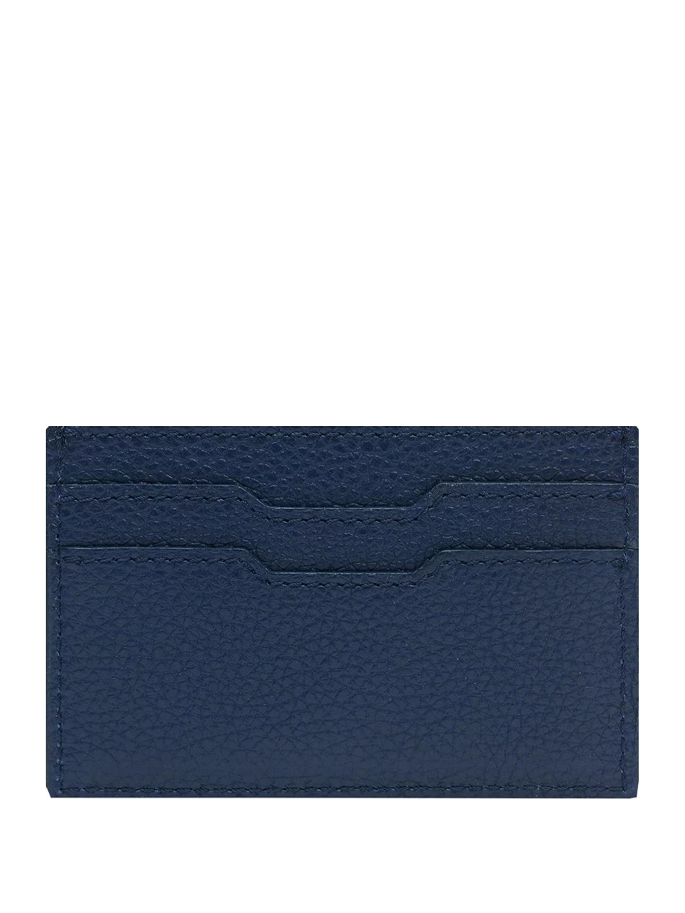 Amiri Large Logo Leather Card Holder in Navy