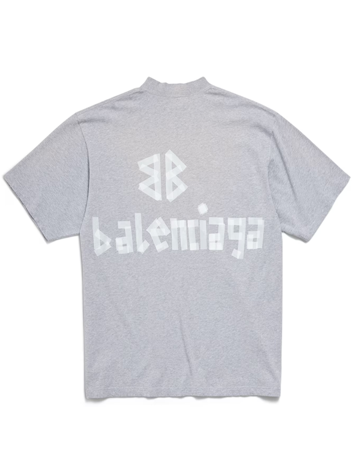 Balenciaga Taped Logo T-Shirt in Grey – TheDesignerBox