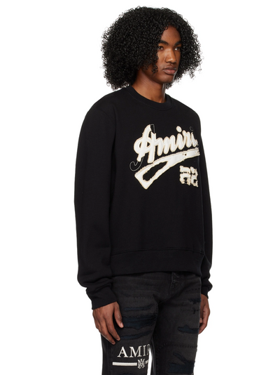 Amiri 22 Logo Embroidered Sweatshirt in Black