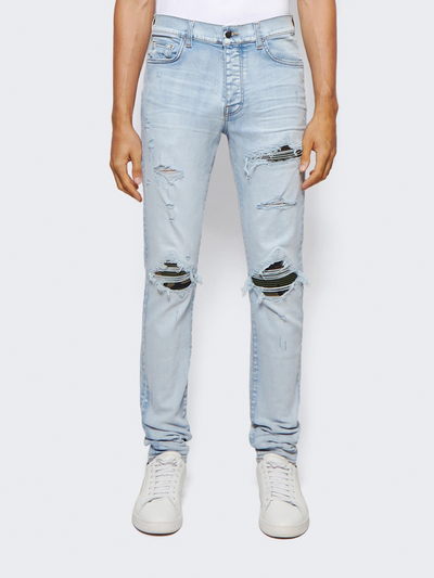 Amiri Mx1 Camo Light Indigo Blue Jeans