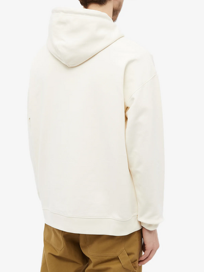 Loewe Anagram Patch Pocket Hoodie in White Ash