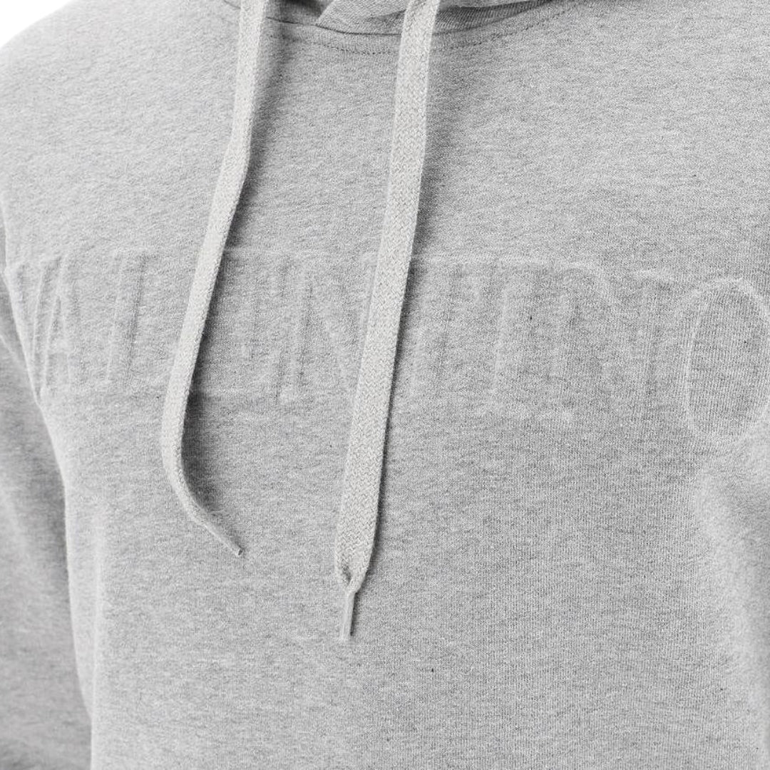 Valentino Embossed Logo Hoodie in Grey