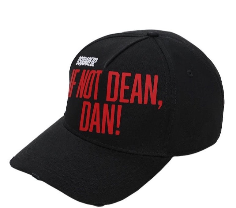 Dsquared2 If Not Dean, Dan! Baseball Cap in Black