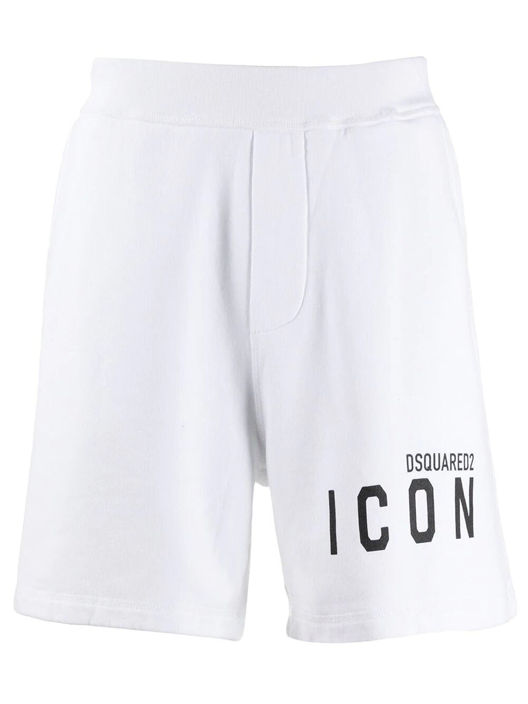 Dsquared2 ICON Logo Print Shorts in White