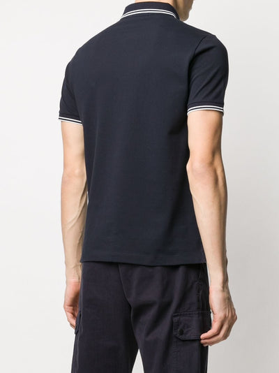 Stone Island Cotton Piqué Polo Shirt in Navy Blue