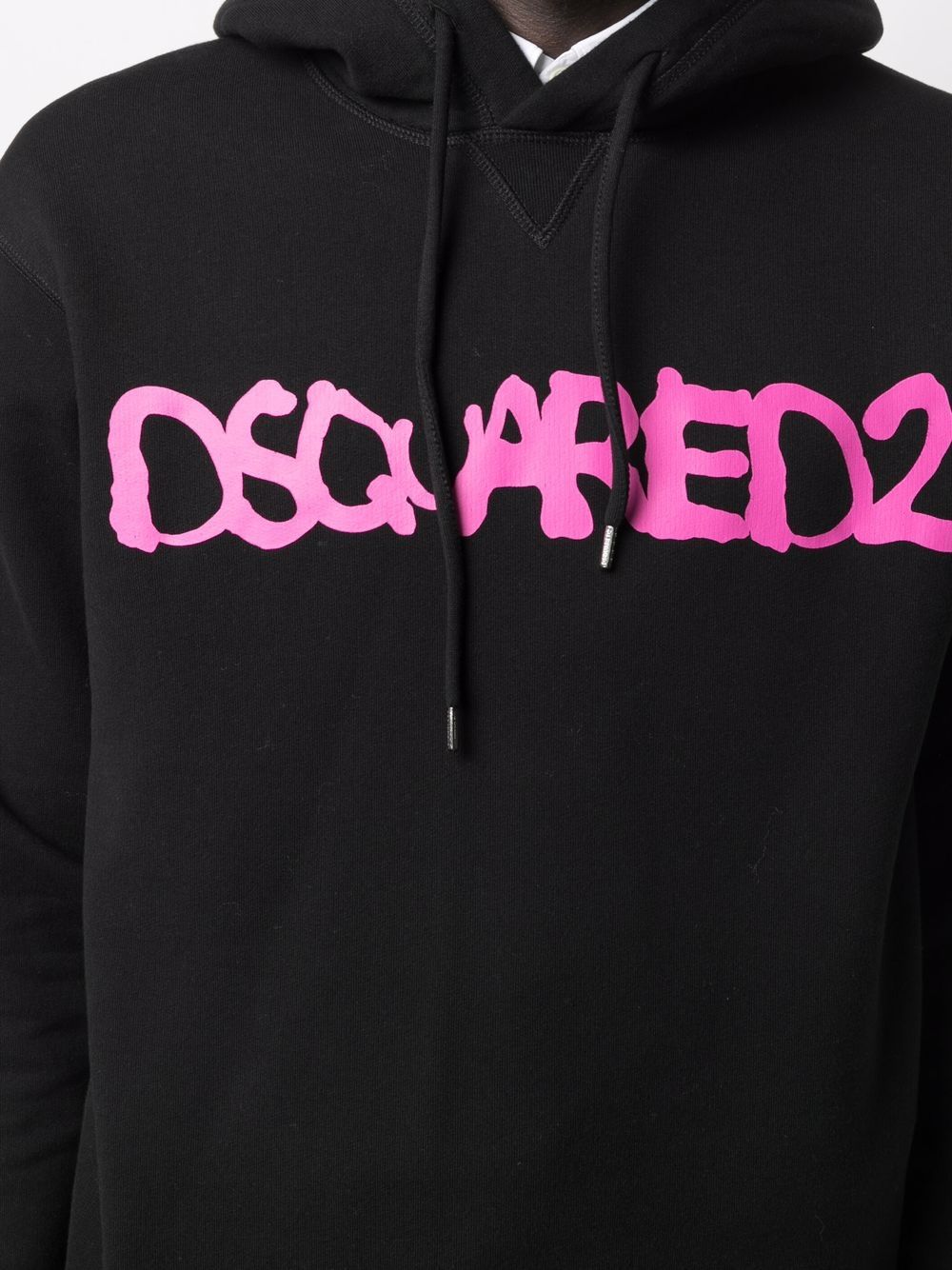Dsquared2 Fluorescent Spray Hoodie in Black