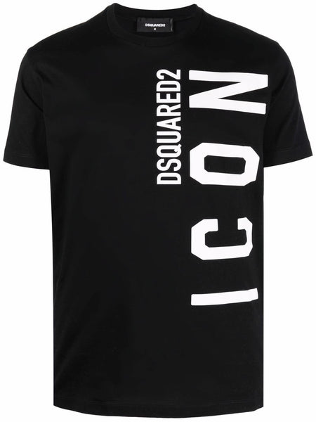 関税送料込【DSQUARED2】ダイヤモンド ICON Tシャツ ブラック DSquared2 | Diamond Icon T Shirt | Regular Fit T-Shirts