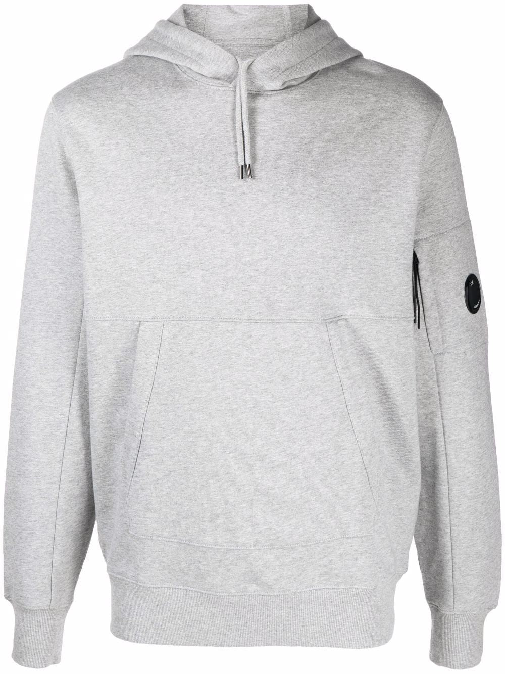 C.P. Company Logo-patch Cotton Hoodie in Grey