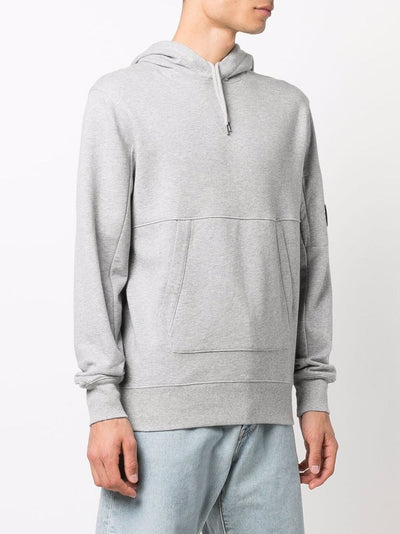 C.P. Company Logo-patch Cotton Hoodie in Grey