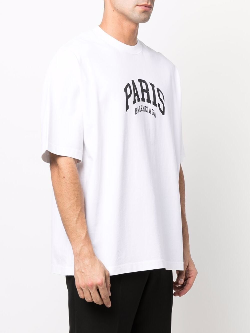 Balenciaga Paris Logo Cotton T-shirt White – TheDesignerBox