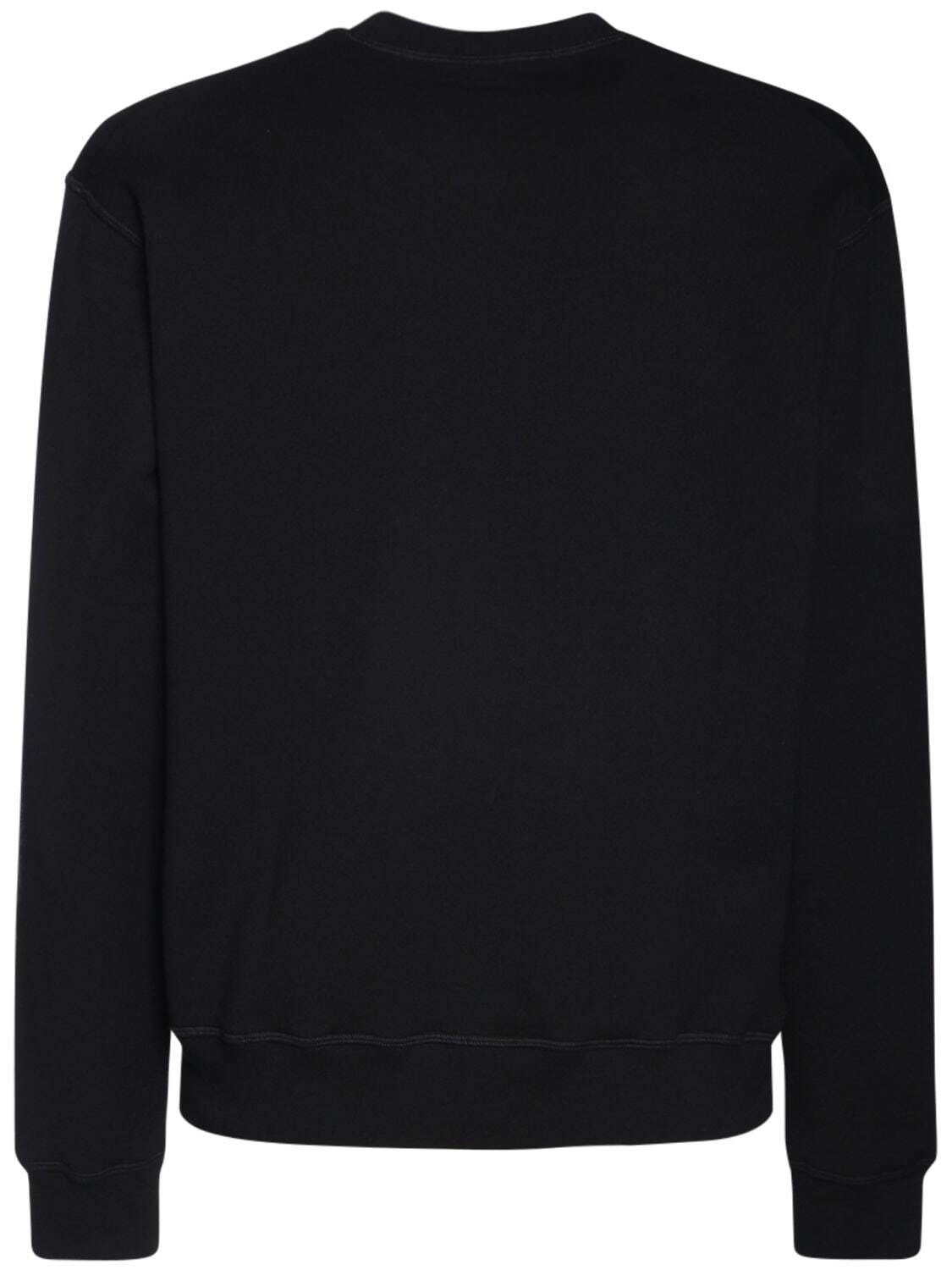 Dsquared2 Vertical Icon Print Jersey Sweatshirt Black
