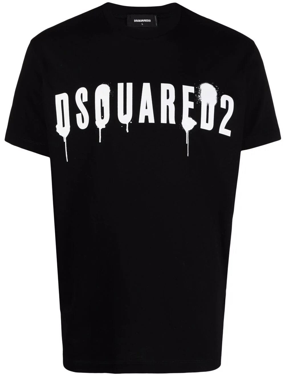 Dsquared2 Graffiti-print Paint Cotton T-shirt in Black