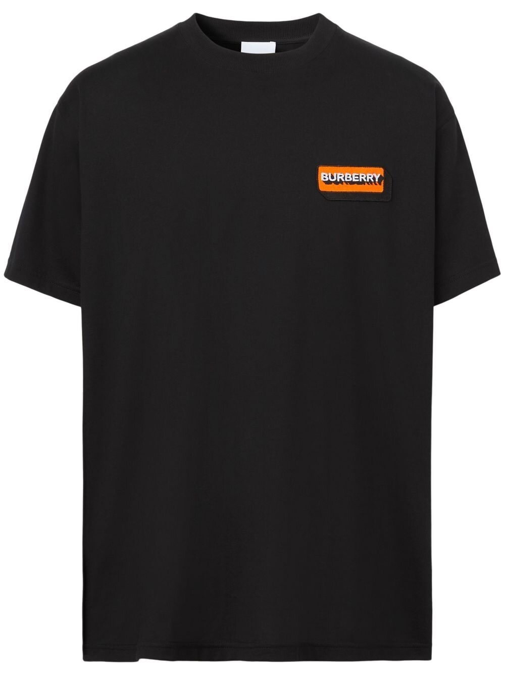 Burberry Logo Appliqué Short-sleeve Black T-shirt